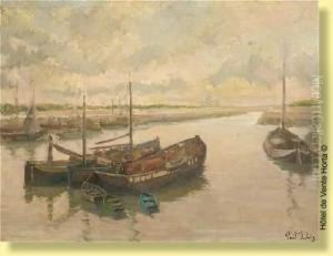 Coucher De Soleil Sur L'estuaire by Paul Dubois