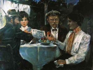 In Max Halbe's Garden by Lovis (Franz Heinrich Louis) Corinth