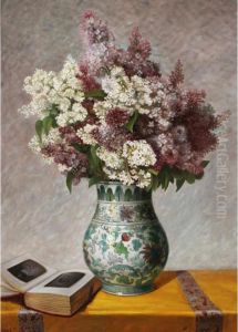 Nature Morte Dans Un Vase Peint by Albert Dubois-Pillet