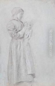 Jeune Fille Tenant Une Gerbe