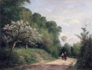 Le Chemin A Honfleur by Louis Alexandre Dubourg