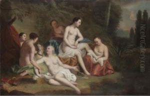 Diana And Her Nymphs by Louis Alexandre Dubourg