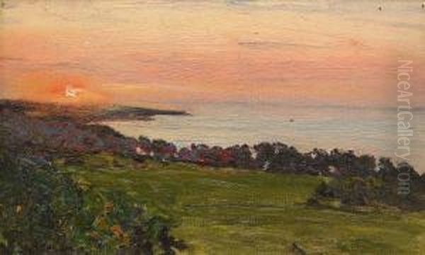 The Lake At Sunset - view 1