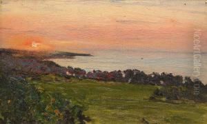The Lake At Sunset by Nikolai Nikanorovich Dubovsky