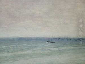 Russian Late 20th Century- Coastal Scene by Nikolai Nikanorovich Dubovsky