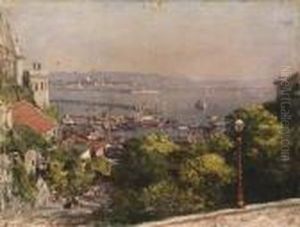 View Of A Port On The Black Sea by Nikolai Nikanorovich Dubovsky