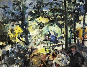 The Walchensee, On the Terrace by Lovis (Franz Heinrich Louis) Corinth