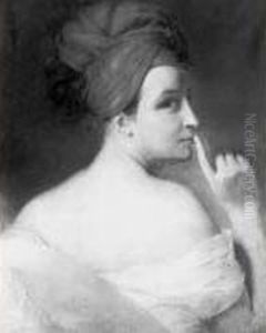Portrait De Femme De Dos, La Tete De Profil, Demandant Le
 Silence by Claude-Marie Dubufe
