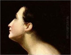 Study Of A Model's Head by Edouard Louis Dubufe