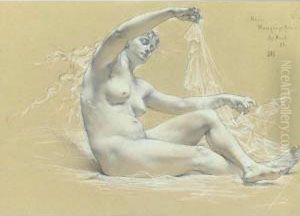 Study For Profane Music by Edouard-Marie-Guillaume Dubufe