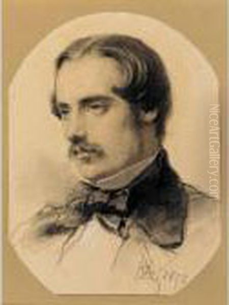 Portraits Of Charles Zimmerman And Edouard Dubufe's Wife: Two Works - view 1