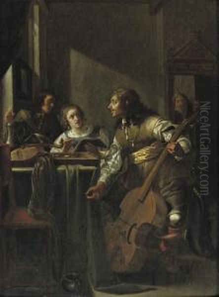 An Elegant Company Making Music In An Interior - view 1
