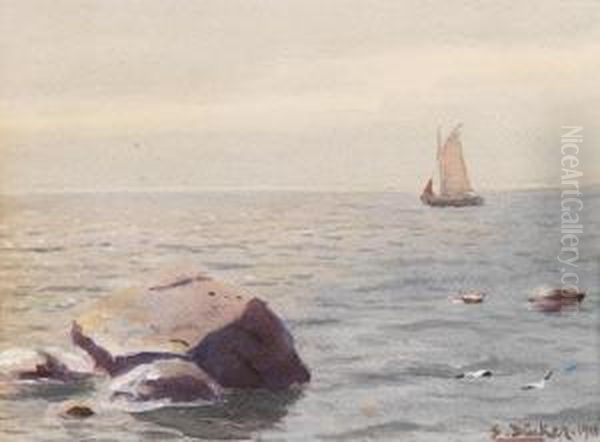 Segelboot Vor Derkuste - view 1
