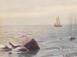 Segelboot Vor Derkuste by Eugene Gustav Ducker