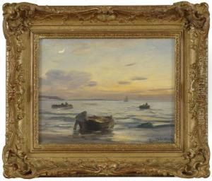 Ohtune Meri Kaluripaatidega by Eugene Gustav Ducker