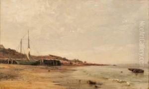 Barque Sur La Plage by Eugene Gustav Ducker
