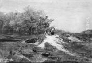 Kustenlandschaft Mit Reisigsammlern. Kustenlandschaft Mit Reisigsammlern.
