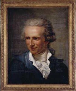 Portrait Of A Smiling Man In A Grey-blue Jacket by Joseph Ducreux