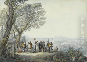 Le Pape Pie Vi Inaugurant Les Trauvauxd'assechement Des Marais Pontins. by Abraham Louis R. Ducros