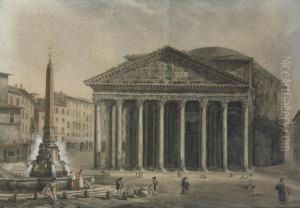 The Pantheon, Rome by Abraham Louis R. Ducros