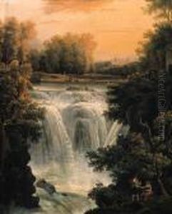 Une Cascade by Abraham Louis R. Ducros