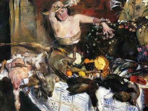 Large Still Life with Figure (aka Birthday Picture) by Lovis (Franz Heinrich Louis) Corinth