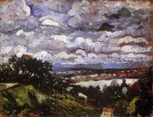 Riverside Landscape by Andor Dudits
