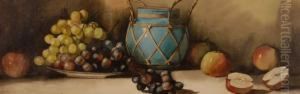 Still Life Study Fruit And China On A Table