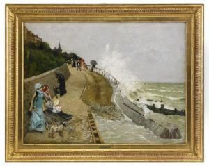 Promenade Du Dimanche Sur La Corniche by Ernest Ange Duez