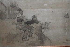 L Attente by Ernest Ange Duez