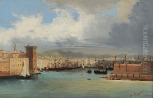 L'entree Du Port De Marseille by Jacques-Edouard Dufeu