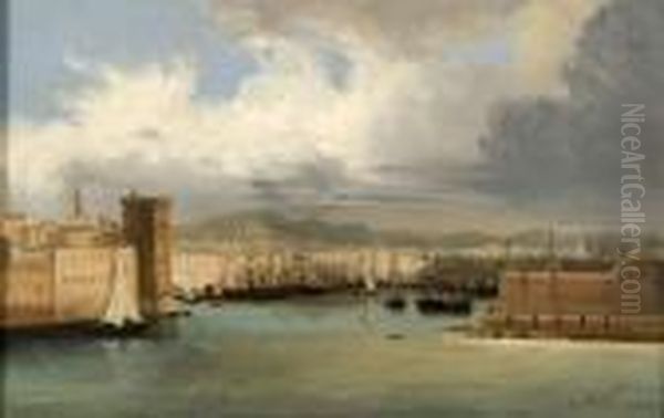 L'entree Du Port De Marseille. Vue Prise Des Jardins Du Pharo - view 1