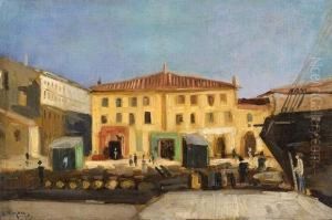 Vue Du Port De Saint Tropez. by Jacques-Edouard Dufeu