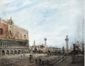 Piazza San Marco, Venice by Jacques-Edouard Dufeu