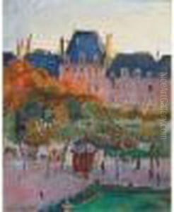 "place Des Vosges" by Georges Leon Dufrenoy