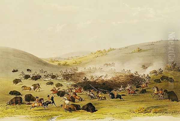 Buffalo Hunt, Surround, c.1832 - view 1