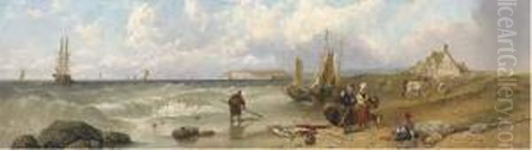 Fisherfolk Gossiping On The Shore - view 1