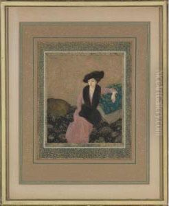Portrait Of A Lady In Furs by Edmund Dulac
