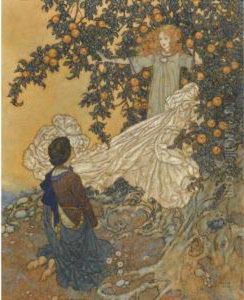 The Fairy Dropped Her Shimmering Garment... by Edmund Dulac