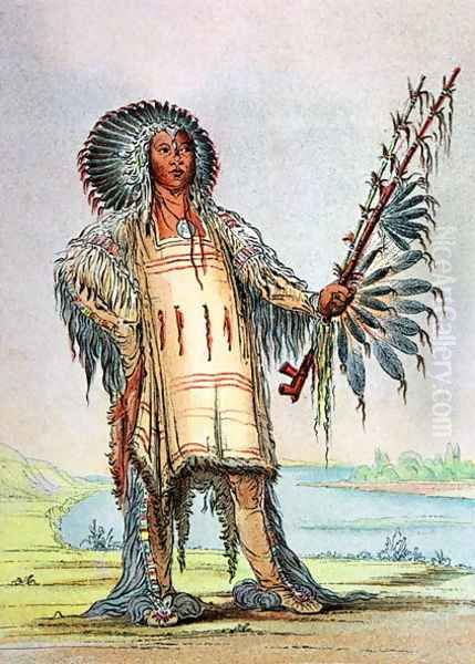 Mandan Indian Ha-Na-Tah-Muah, Wolf chief - view 1