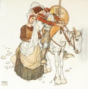 L Was A Lorn Little Lass,
John Had Left For The Field With His Sword by Edmund Dulac