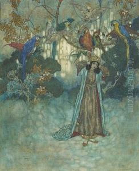 Beauty Discovers A Room In The Castle Which Is Full Of Screaming Parrots - view 1