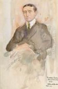 Portrait Of A Seated Gentleman by Edmund Dulac