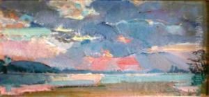 Bord De Mer Au Crepuscule by Guillaume Dulac