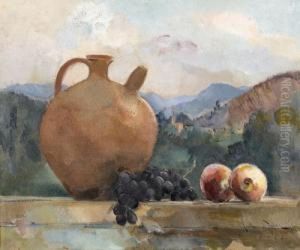 Fruits Dans Un Paysage by Guillaume Dulac