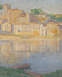 Village Au Bord De L'eau by Guillaume Dulac