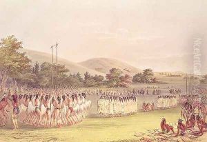 Choctaw Ball-Play Dance, 1834-35 by George Catlin