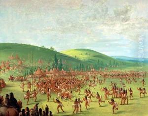 Indian Ball Game by George Catlin