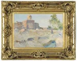 Au Bord De L'oued by Louis Dumoulin