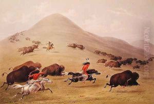 The Buffalo Hunt, c.1832 by George Catlin